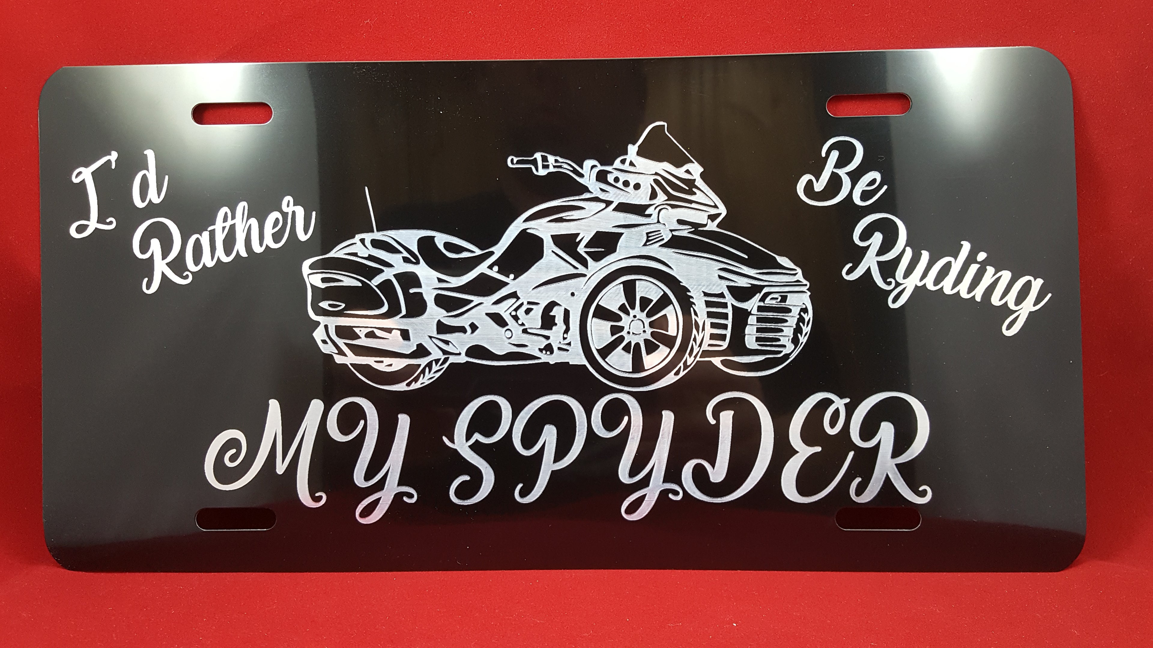 Can Am Spyder Themed License Plate