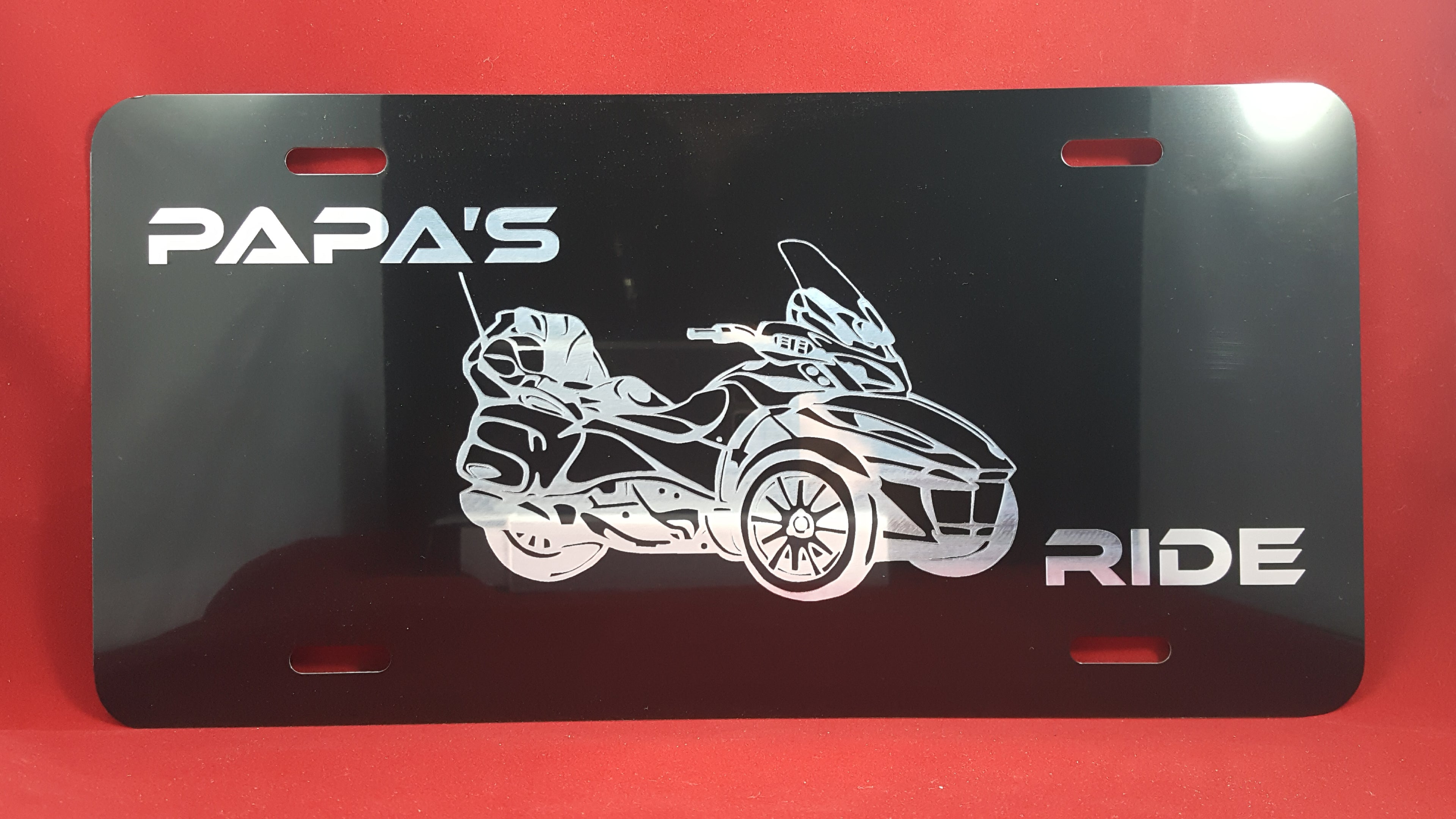 Can Am Spyder Themed License Plate