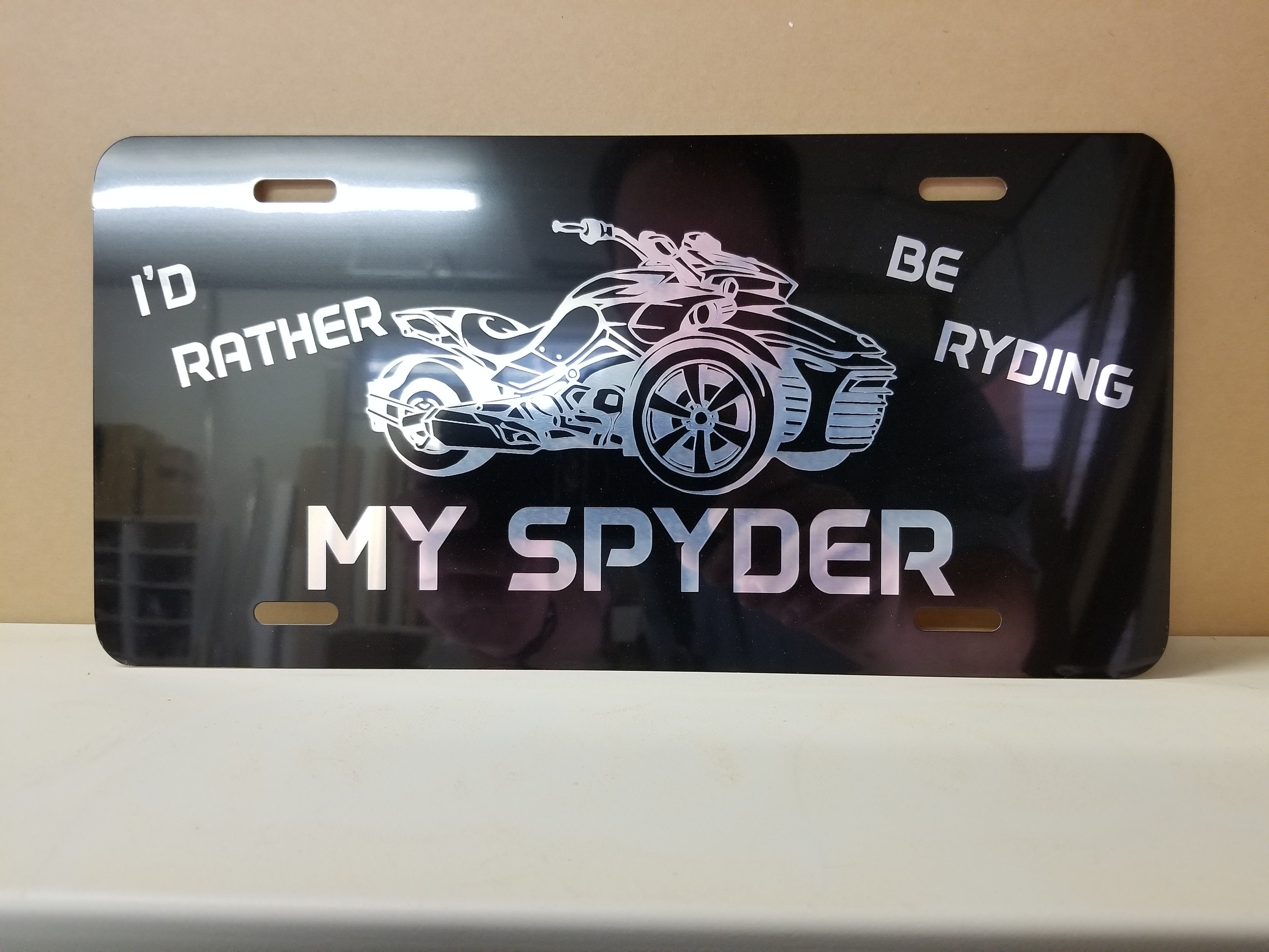 Can Am Spyder Themed License Plate