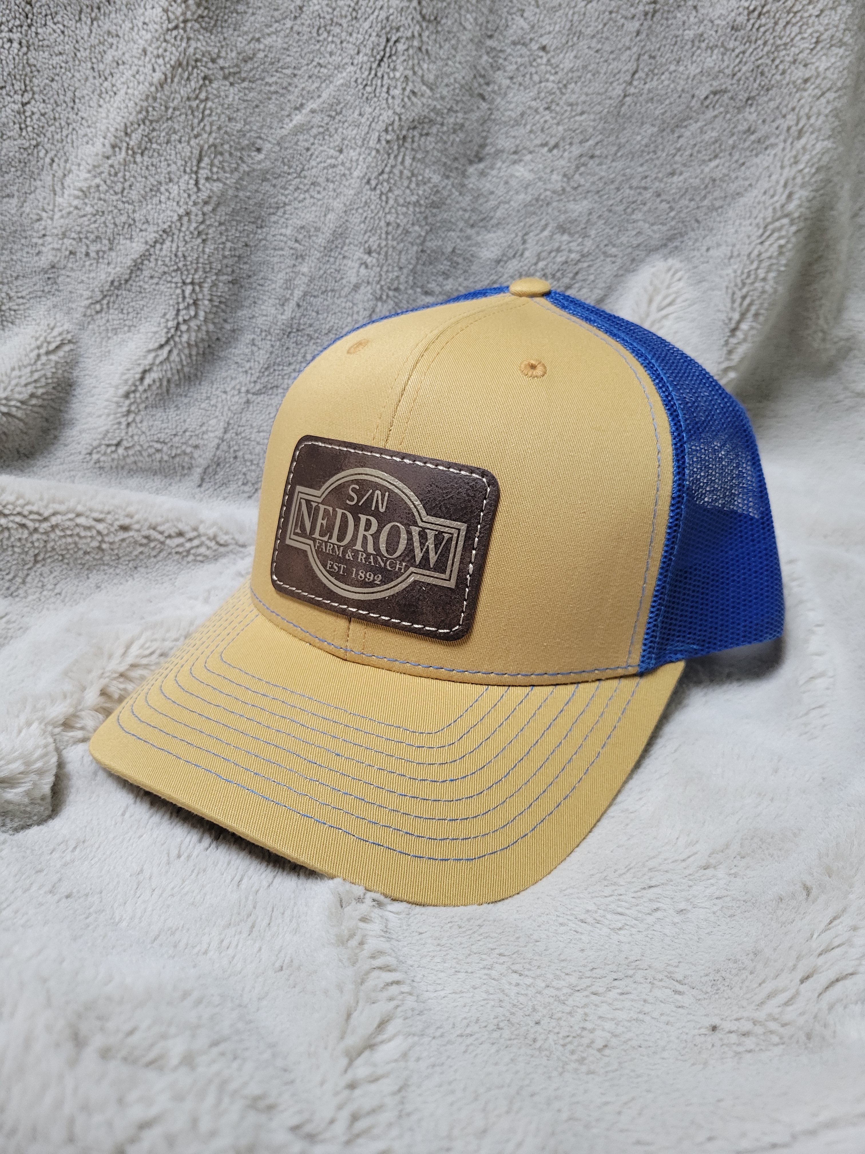 Customized Hats - Richardson 112 with rectangle leatherette patch