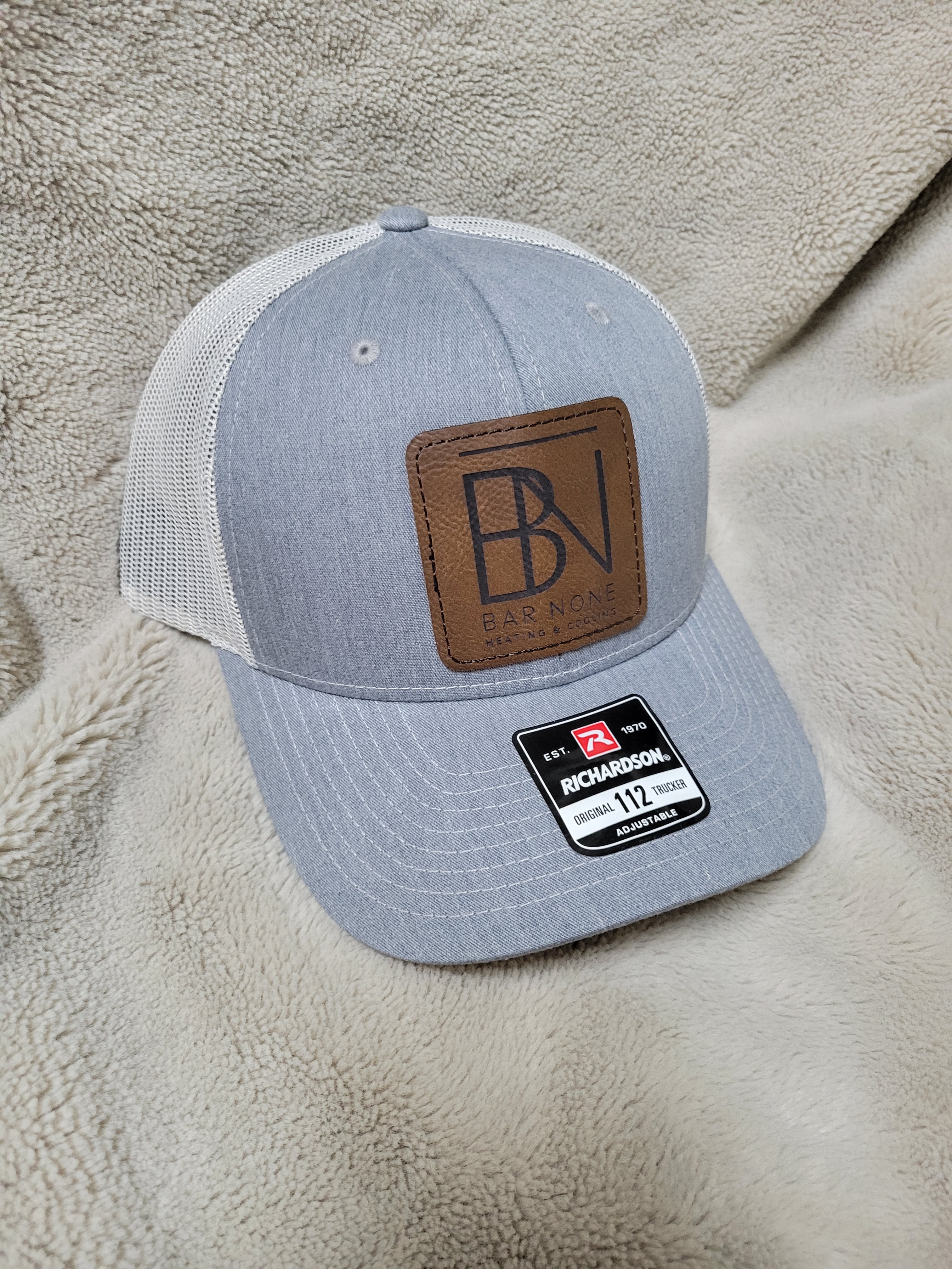Customized Hats - Richardson 112 with square leatherette patch