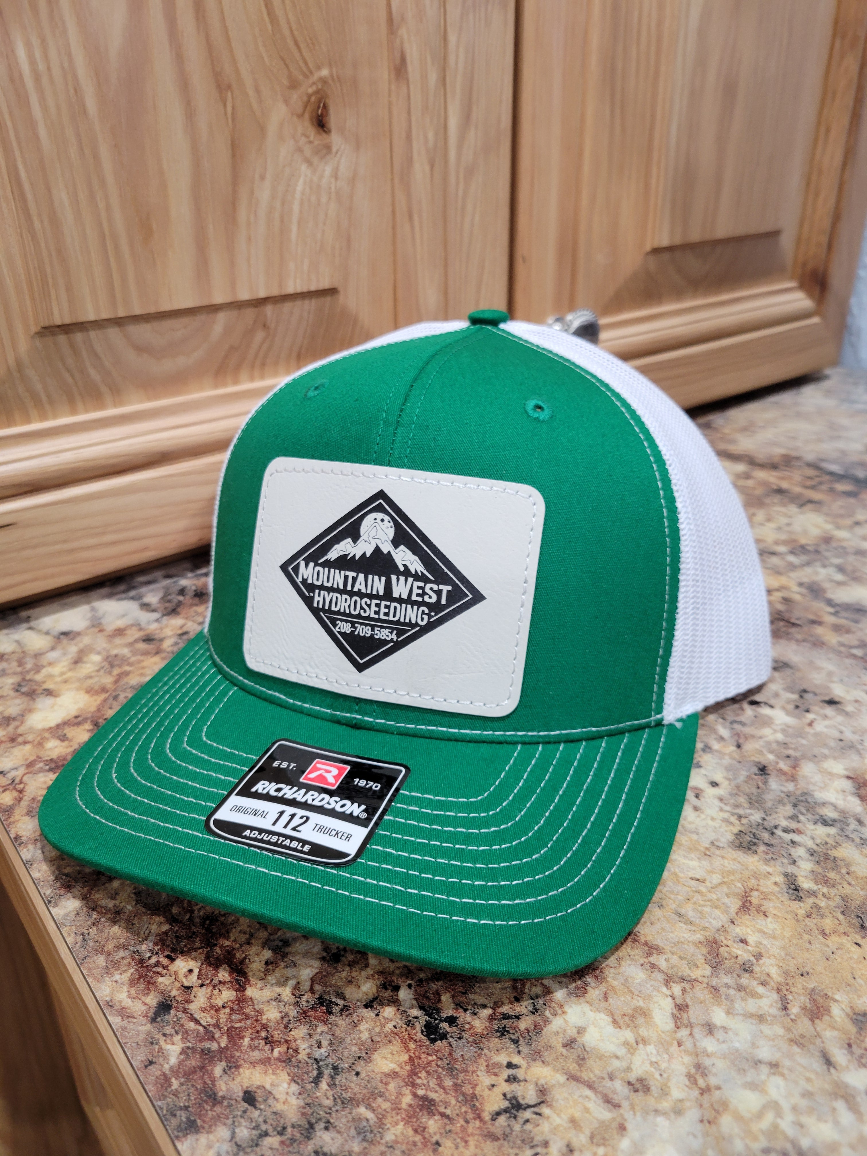 Customized Hats - Richardson 112 with rectangle leatherette patch