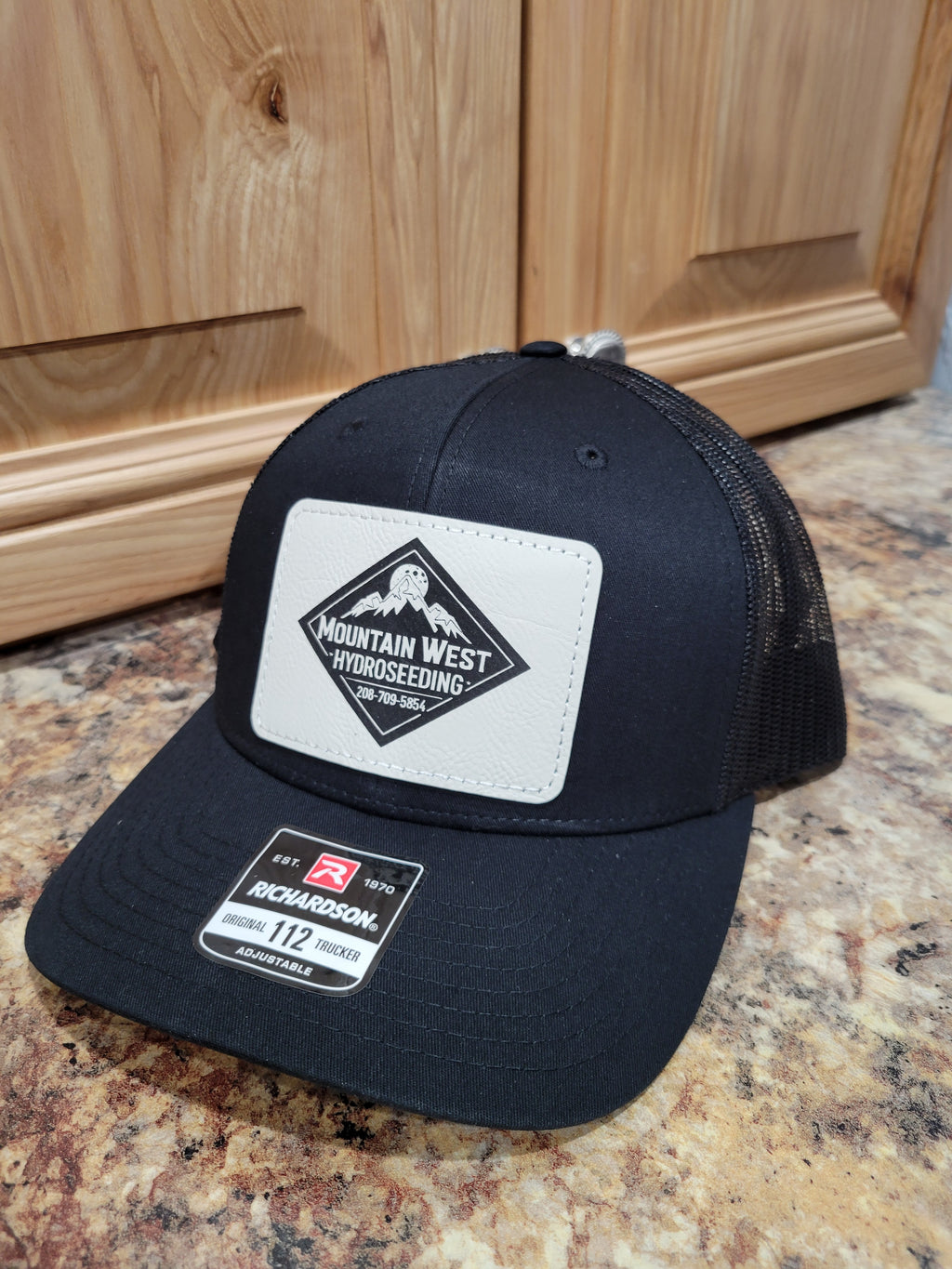 Customized Hats - Richardson 112 with rectangle leatherette patch