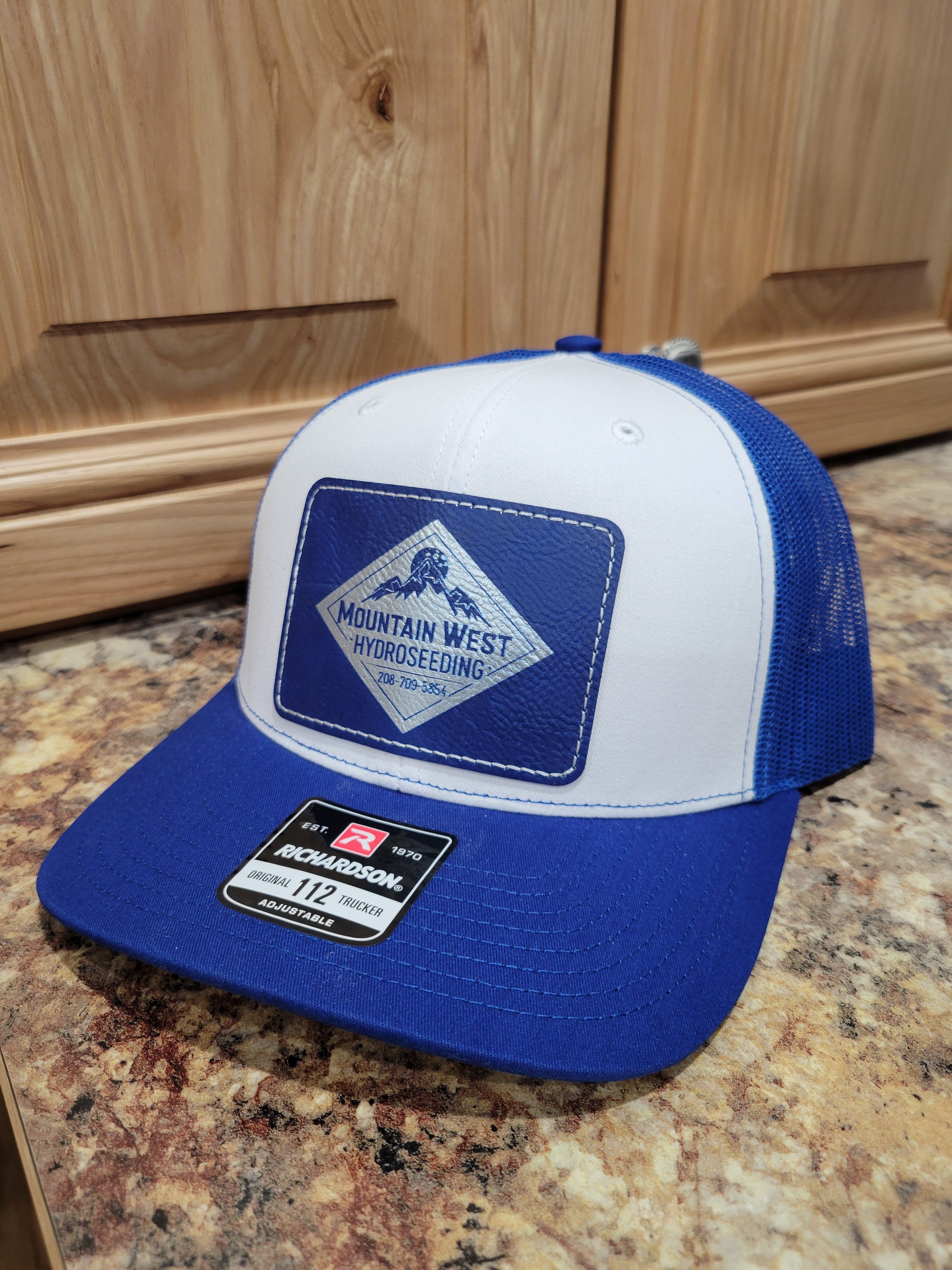 Customized Hats - Richardson 112 with rectangle leatherette patch