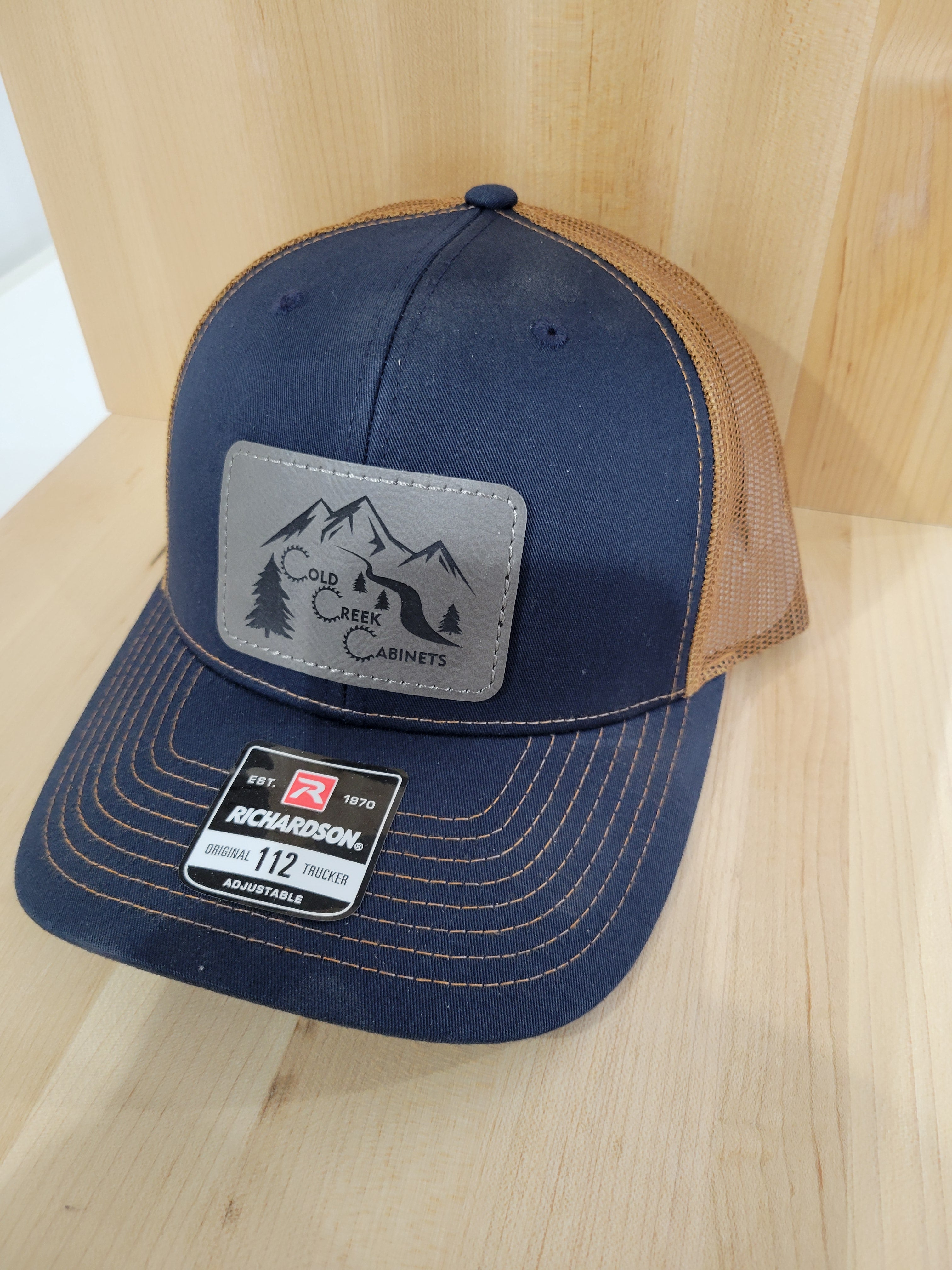 Customized Hats - Richardson 112 with rectangle leatherette patch