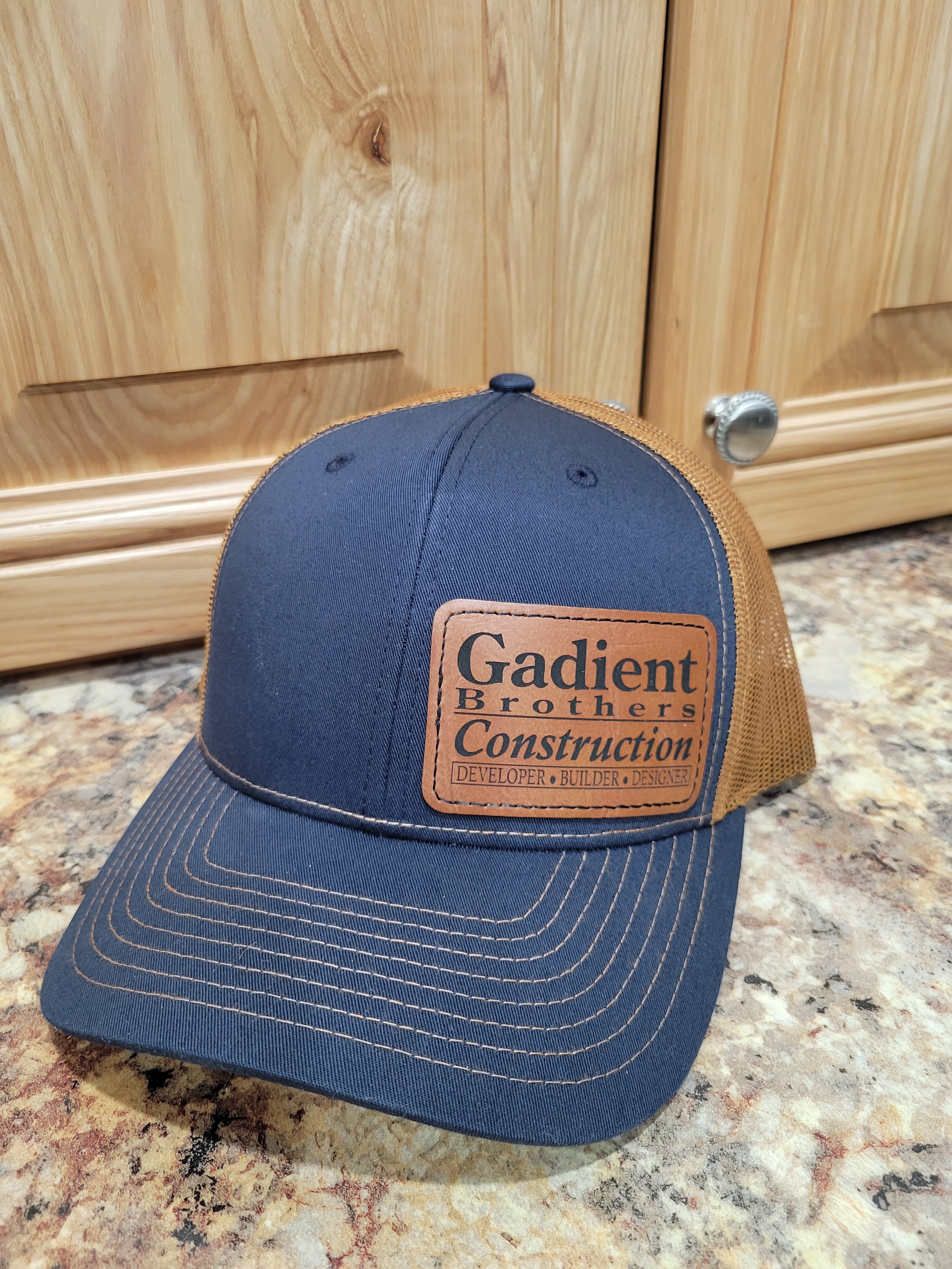 Customized Hats - Richardson 112 with rectangle leatherette patch