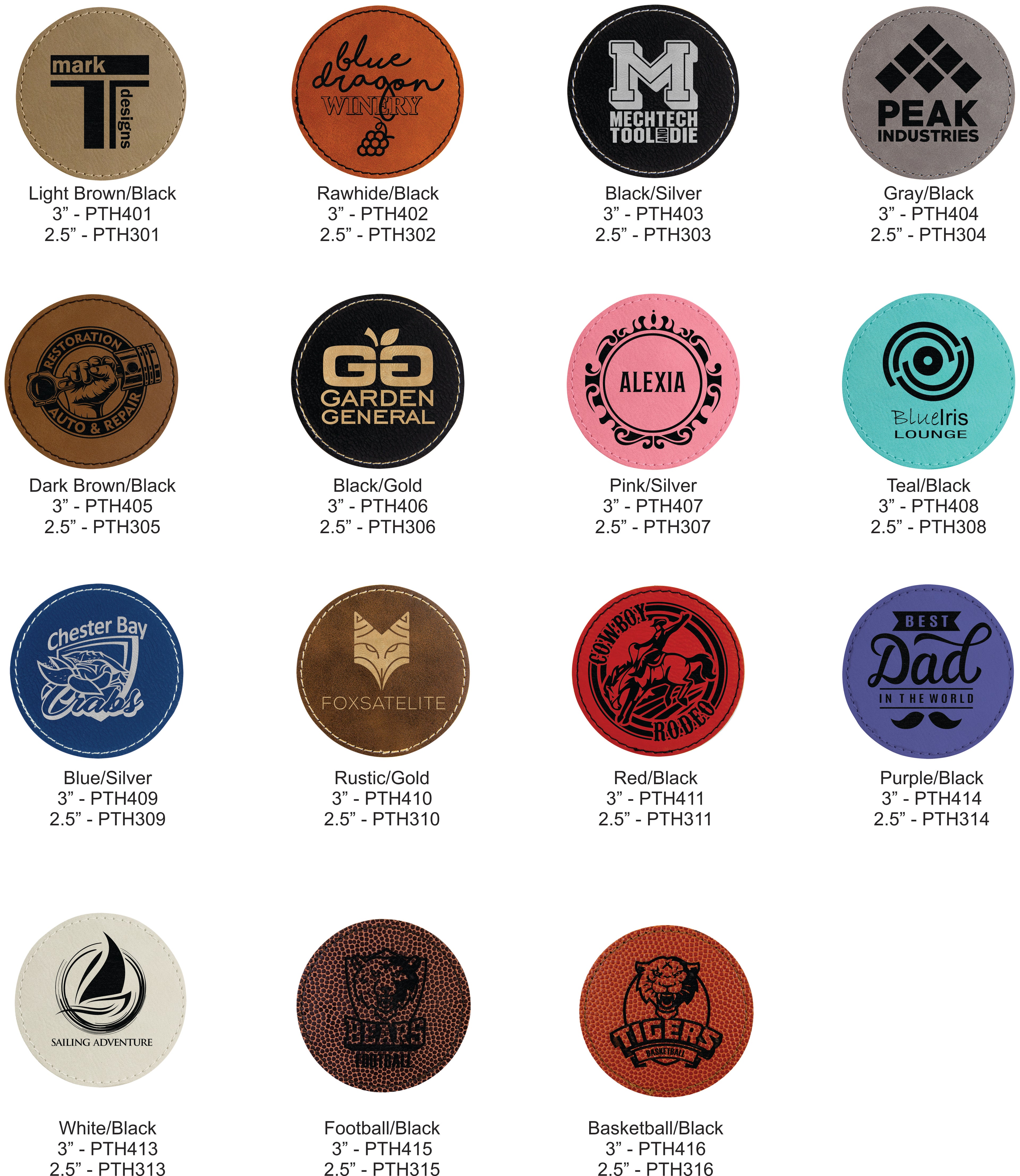 Customized Hats - Brimco with circle leatherette patch