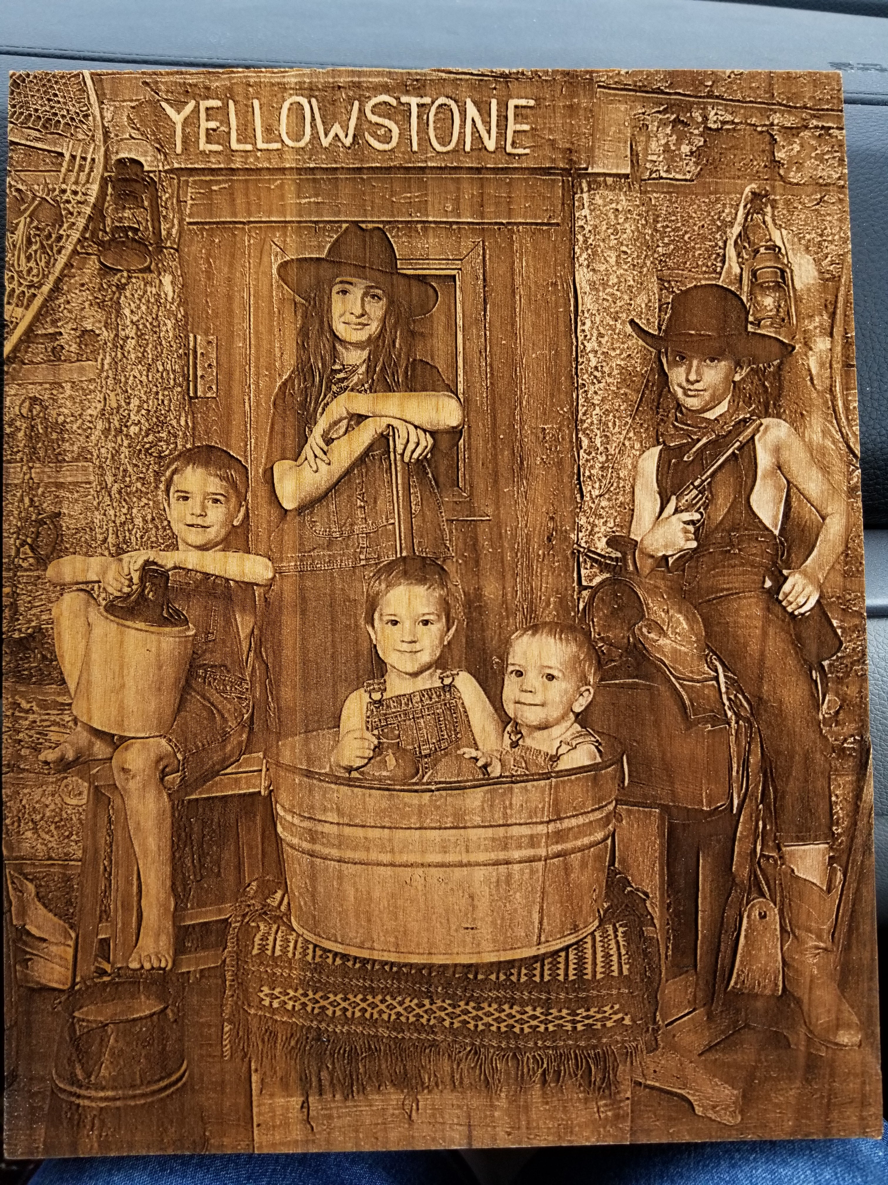 Laser Engraved Photo on Wood