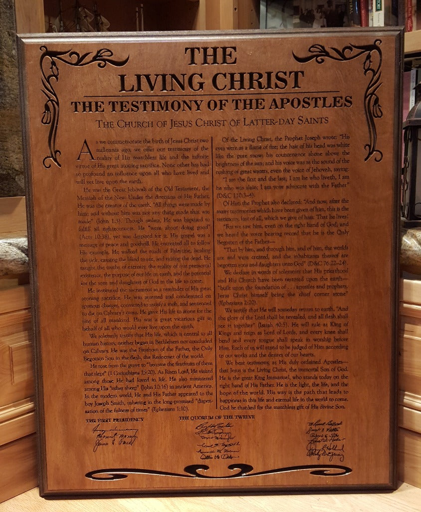Large "The Living Christ" Plaque