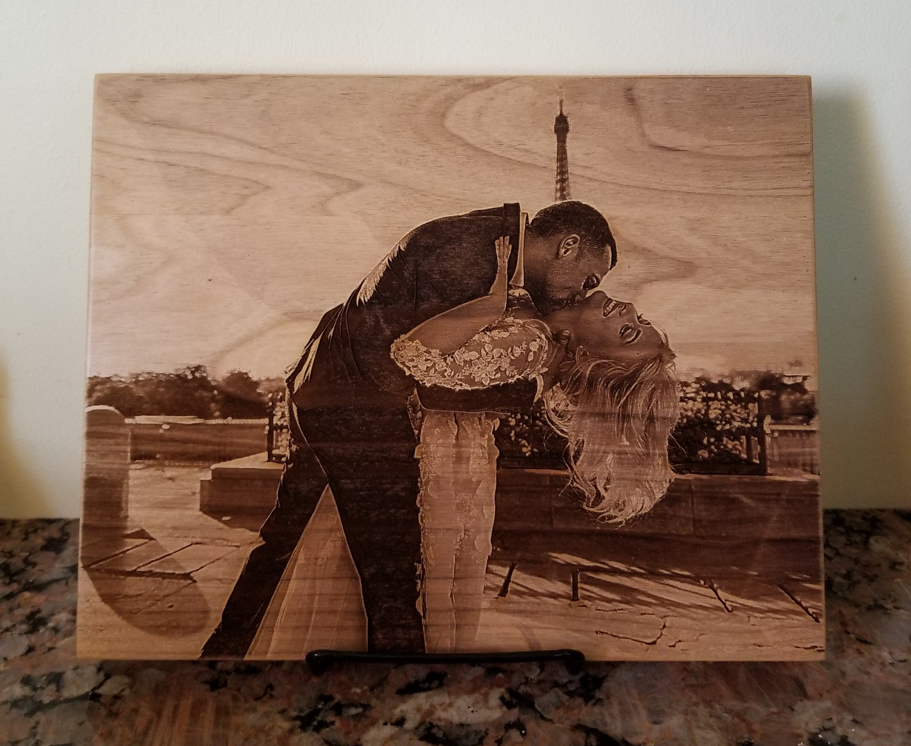 Laser Engraved Photo on Wood