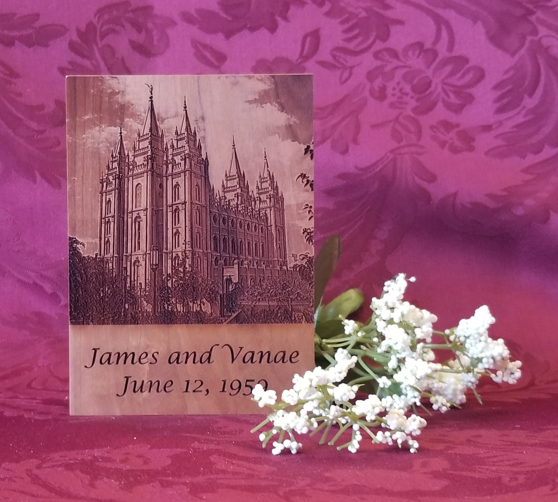 Temple Photo plaque