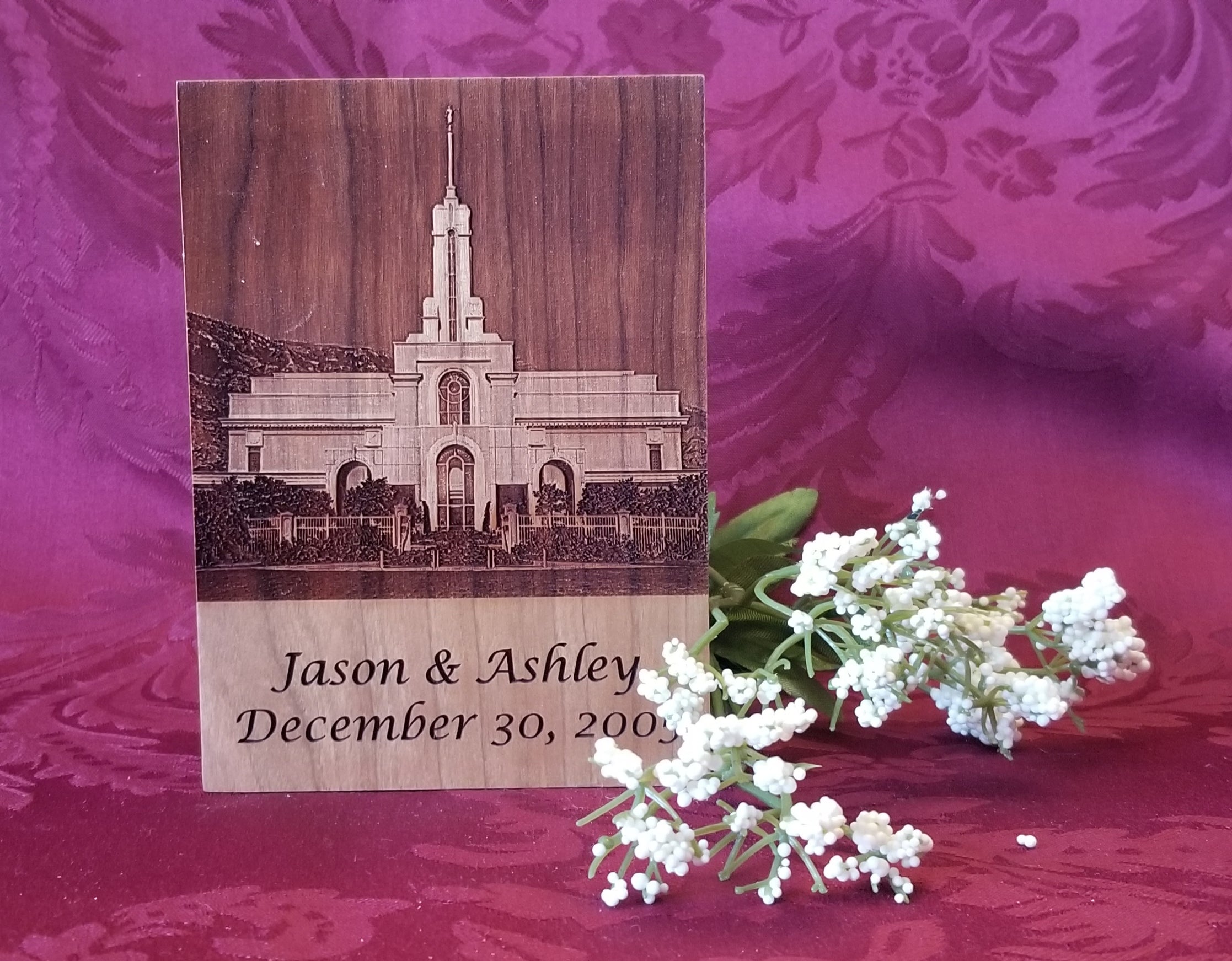 Temple Photo plaque